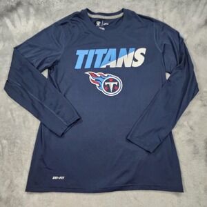 Tennessee Titans Shirt Mens Medium NFL Football Dri Fit Training Nike Polyester